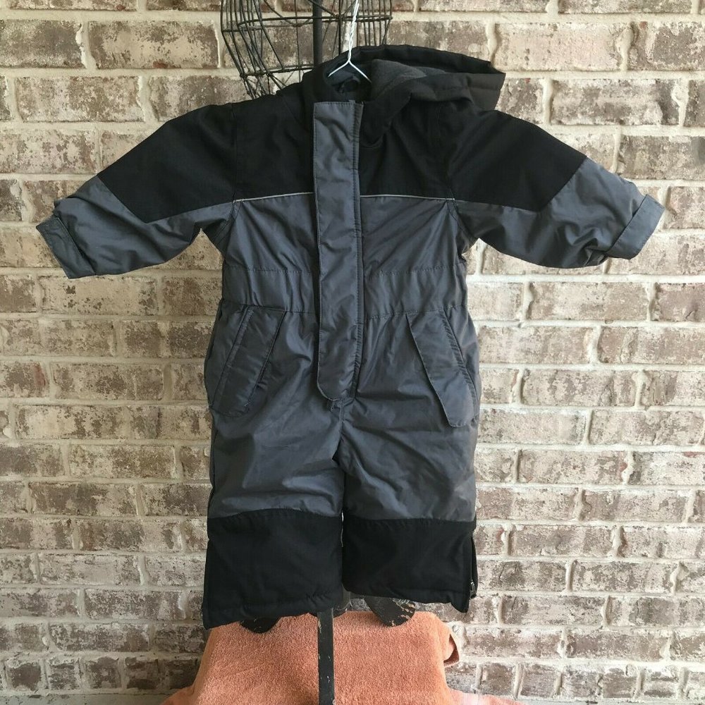 ixtreme Outfitters Kids Snowsuit 12 Months Unisex Black Gray Front Zip H…